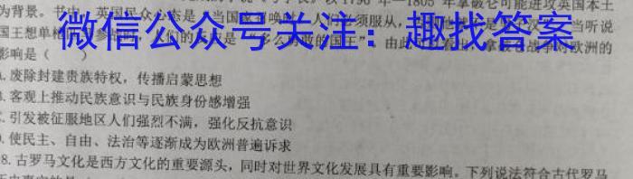 安徽省毫州市蒙城县2022-2023学年度九年级第二学期第三次模考历史