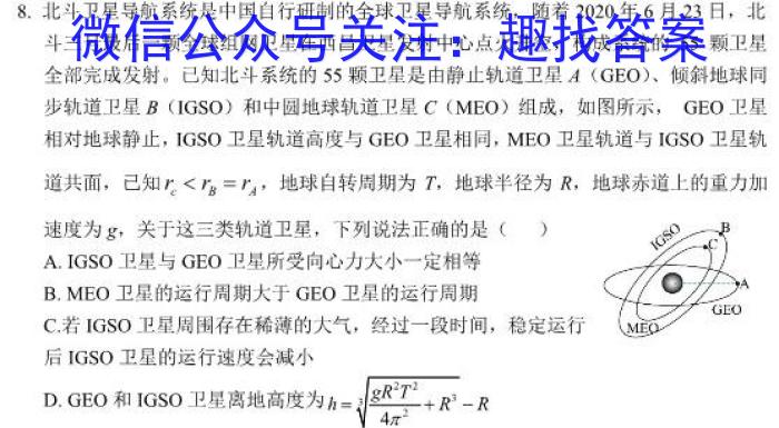 2023届衡水金卷先享题·临考预测卷 新高考Bq物理