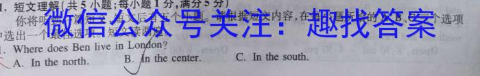 2023年陕西省九年级临考冲刺卷（A）英语试题