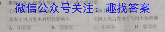 鄂东南省级示范高中教育教学改革联盟学校2023年五月高三模拟考地理.