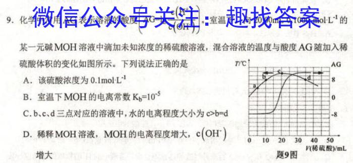 牡丹江二中2022-2023学年度第二学期高二期中考试(8135B)化学