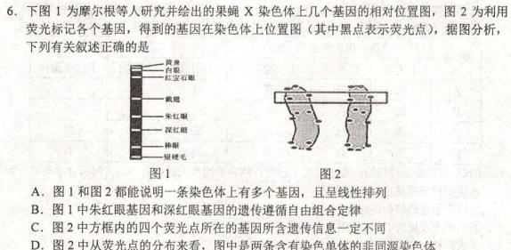 山西省2023届九年级山西中考模拟百校联考考试卷（四）生物