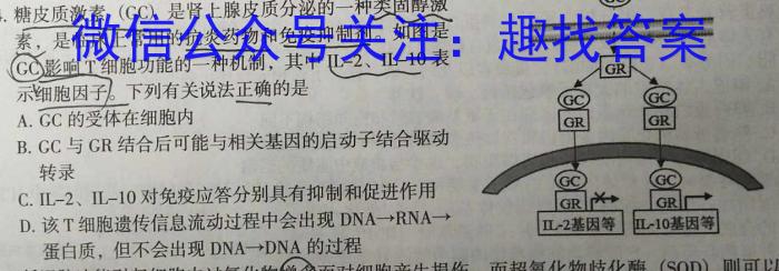 安徽省2022-2023学年度第二学期九年级作业辅导练*生物试卷答案