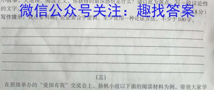 2023年普通高校招生考试冲刺压轴卷XGK(七)语文