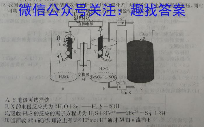 强基路985天机密卷 2023年普通高等学校统一招生模拟考试(新高考全国Ⅰ卷)(三)3化学