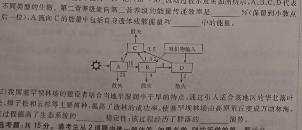 广西省柳州市校际联盟高二年级期末考试(23-577B)生物试题及答案