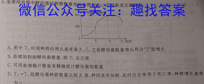 2023年吉林大联考高一年级5月联考（23-441A）生物