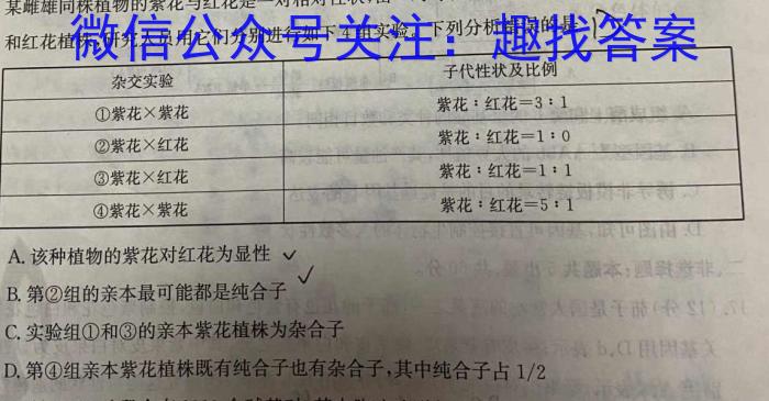 2023年辽宁大联考高三年级5月联考（524C·LN）生物