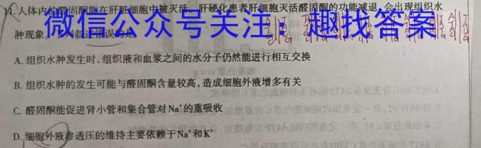 2023年河南大联考高三年级5月联考（578C-乙卷）生物