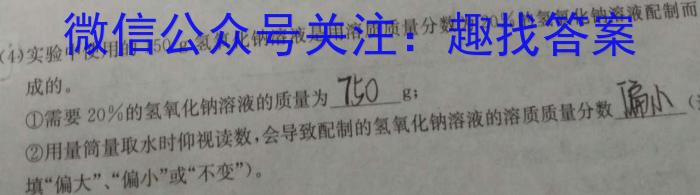 江西省2022-2023学年度八年级下学期阶段评估（二）【7LR-JX】化学