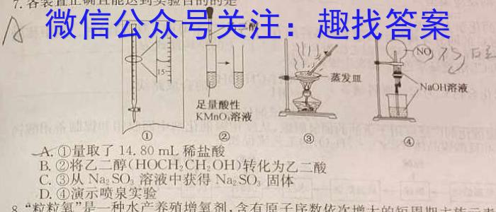 2023年中考密卷·临考模拟卷（三）化学