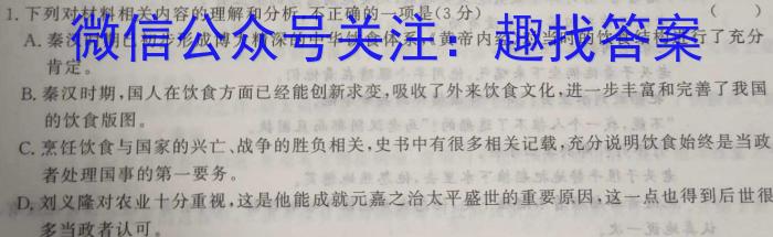 2023年陕西省初中学业水平考试·中考信息卷B语文