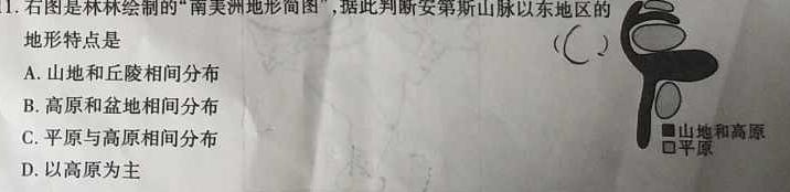 华师—附中 2023年普通高等学校招生全国统一考试 名校联盟·压轴卷(一).地理