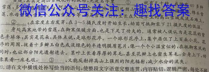 安徽省2022-2023学年度第二学期九年级作业辅导练习政治1