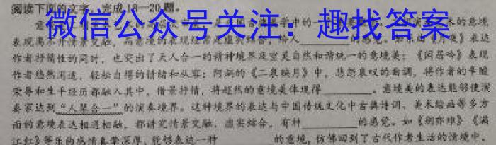 2023年普通高等学校招生全国统一考试信息模拟测试卷(新高考)(五)语文