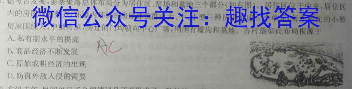 陕西省2023年普通高等学校招生全国统一考试（◇）历史