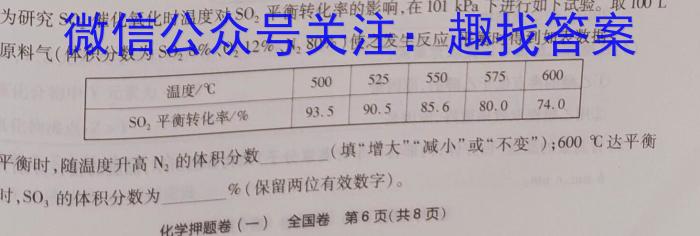 2023年“万友”中考突破卷（三）化学