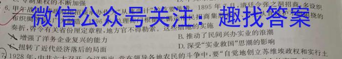 甘肃省武威市2023年高三年级5月联考历史