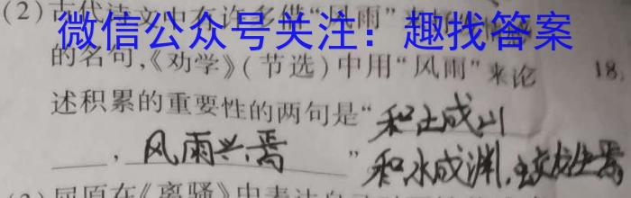 ［晋一原创模考］山西省2023年初中学业水平模拟试卷（四）语文