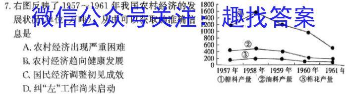 2023年湖南省高三质量检测试卷(23-467C)历史试卷