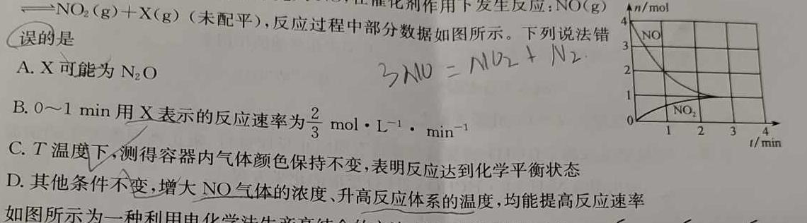 2023年湖南新高考教学教研联盟高一5月联考化学