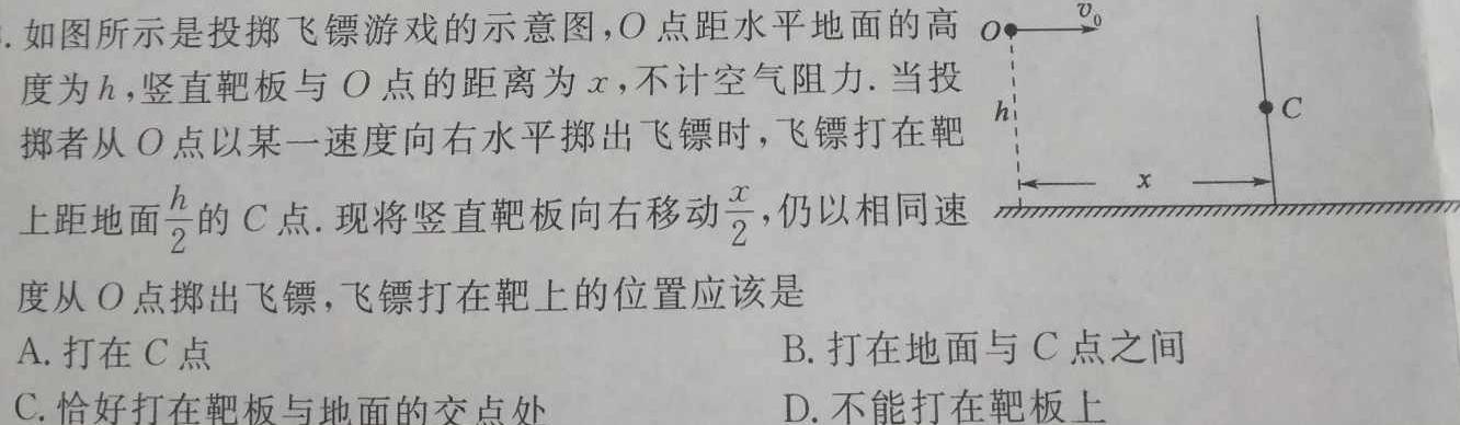 山西省2022~2023年度高二摸底联考X-物理