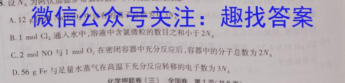 山西省2023届九年级山西中考模拟百校联考考试卷（三）化学