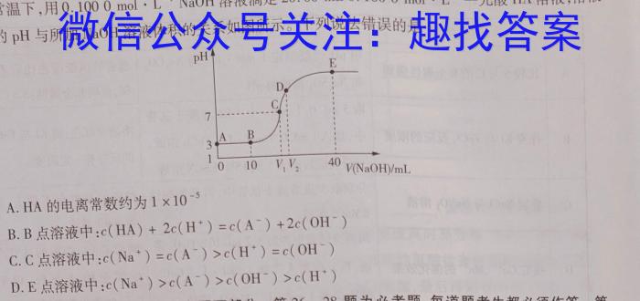 2023届陕西省第十次模拟考试化学