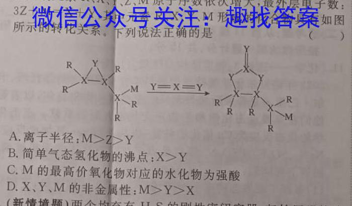 2023年普通高等学校招生伯乐马押题考试(二)化学