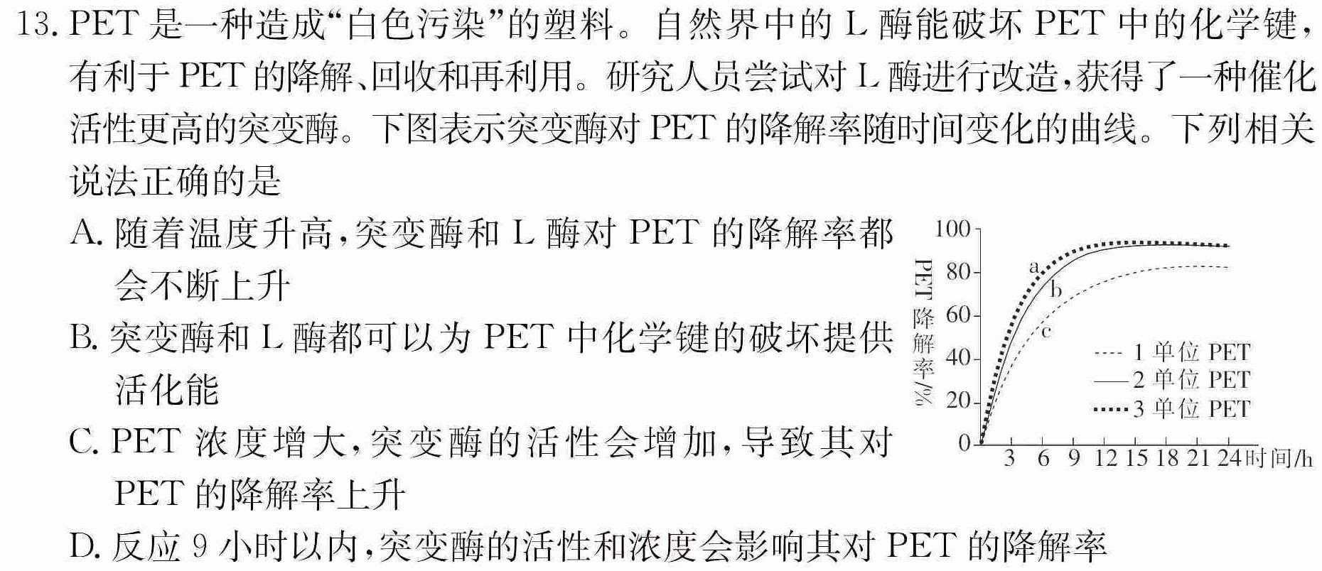 厦门市湖滨中学2022-2023学年第二学期高二期末质量检测(6月)生物