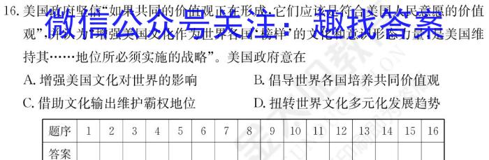大连二模2023年大连市高三第二次模拟考试历史