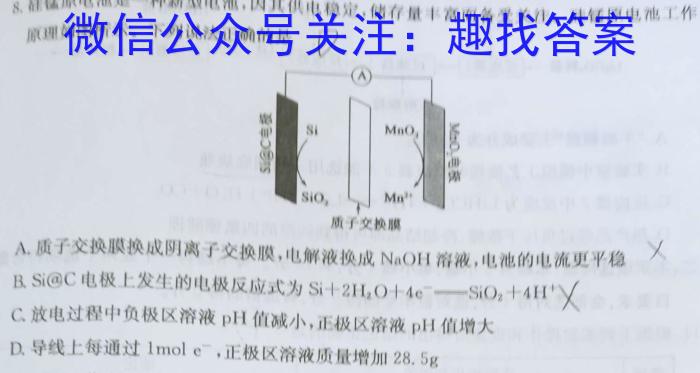 江西省重点中学协作体2023届高三年级第二次联考(2023.5)化学