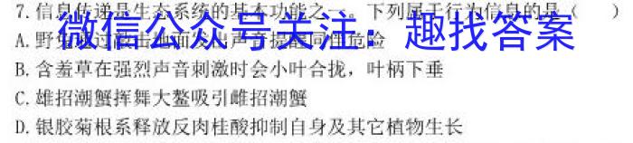 2023年普通高等学校招生全国统一考试信息模拟测试卷(新高考)(四)生物