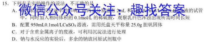 2023年湖南省高三质量检测试卷(23-467C)化学