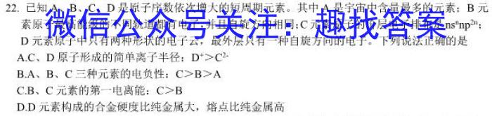 2023年普通高等学校招生伯乐马押题考试（二）化学