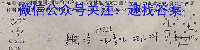 2023年安徽省初中毕业学业考试冲刺卷（二）物理`