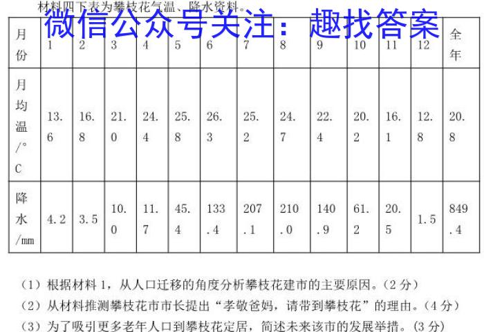 辽宁省2023届高二考试(23-437B)s地理