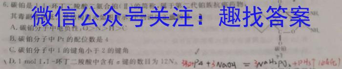 2023年广西三新联盟高二年级5月联考化学