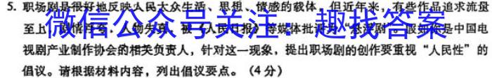 辽宁省2022-2023学年度(下)学期教学质量检测九年级(五)语文