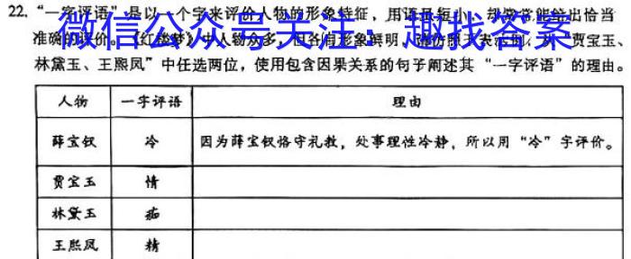 2023高考全国卷地区高三年级5月联考语文