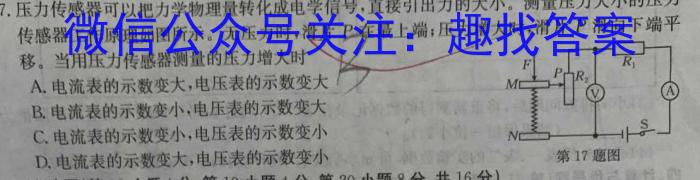 圆创联盟 湖北省2023届高三高考模拟测试(二).物理