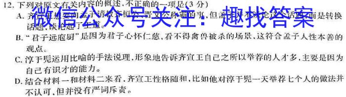 2022~2023学年(下)河南省高一6月“双新”大联考语文