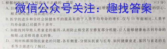 2023年河南省初中学业水平考试全真模拟(六)6政治1