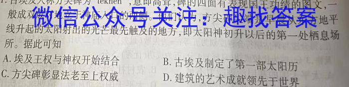 湖南天壹名校联盟2023届高三5月大联考历史