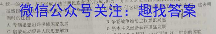 2023年安徽省中考信息押题卷(二)历史