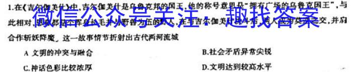 山西省2023年最新中考模拟训练 SHX(四)历史