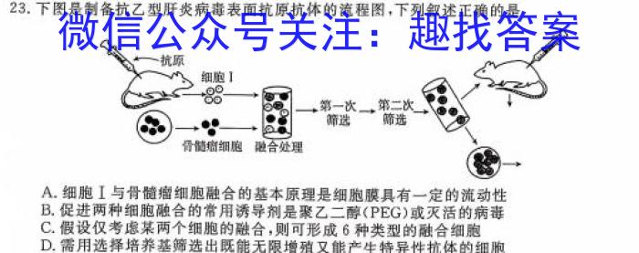 ［益卷］2023年陕西省初中学业水平考试冲刺卷（A版）生物