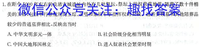 2023届全国老高考高三百万联考5月联考(578C)历史