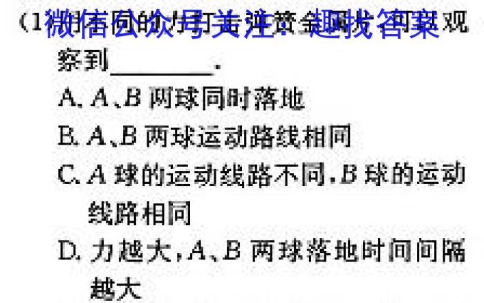 2023届陕西省九年级教学质量检测(△)物理`