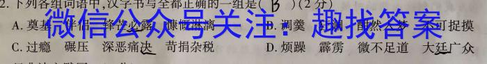 文博志鸿 2023年河北省初中毕业生升学文化课模拟考试(冲刺一)语文